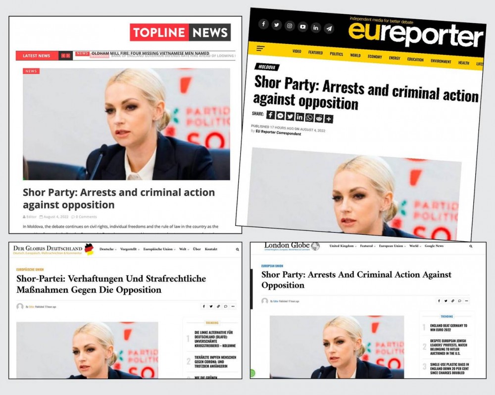 Arestarea Marinei Tauber, subiectul principal în mai multe publicații europene: „Acțiuni criminale împotriva opoziției din Moldova””