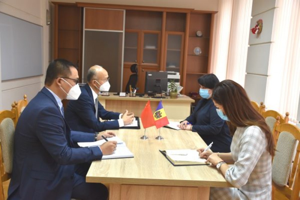 Viorica Dumbrăveanu a avut o întrevedere cu E.S, Ambasadorul Chinei în Republica Moldova, Zhang Yinghong